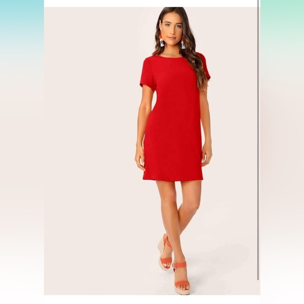 Amazon classic Red Women's mini dress, size large